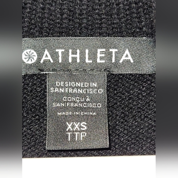 ATHLETA Wool Cashmere Alpine Turtleneck Sweater In Black Size XXS - Picture 7 of 15